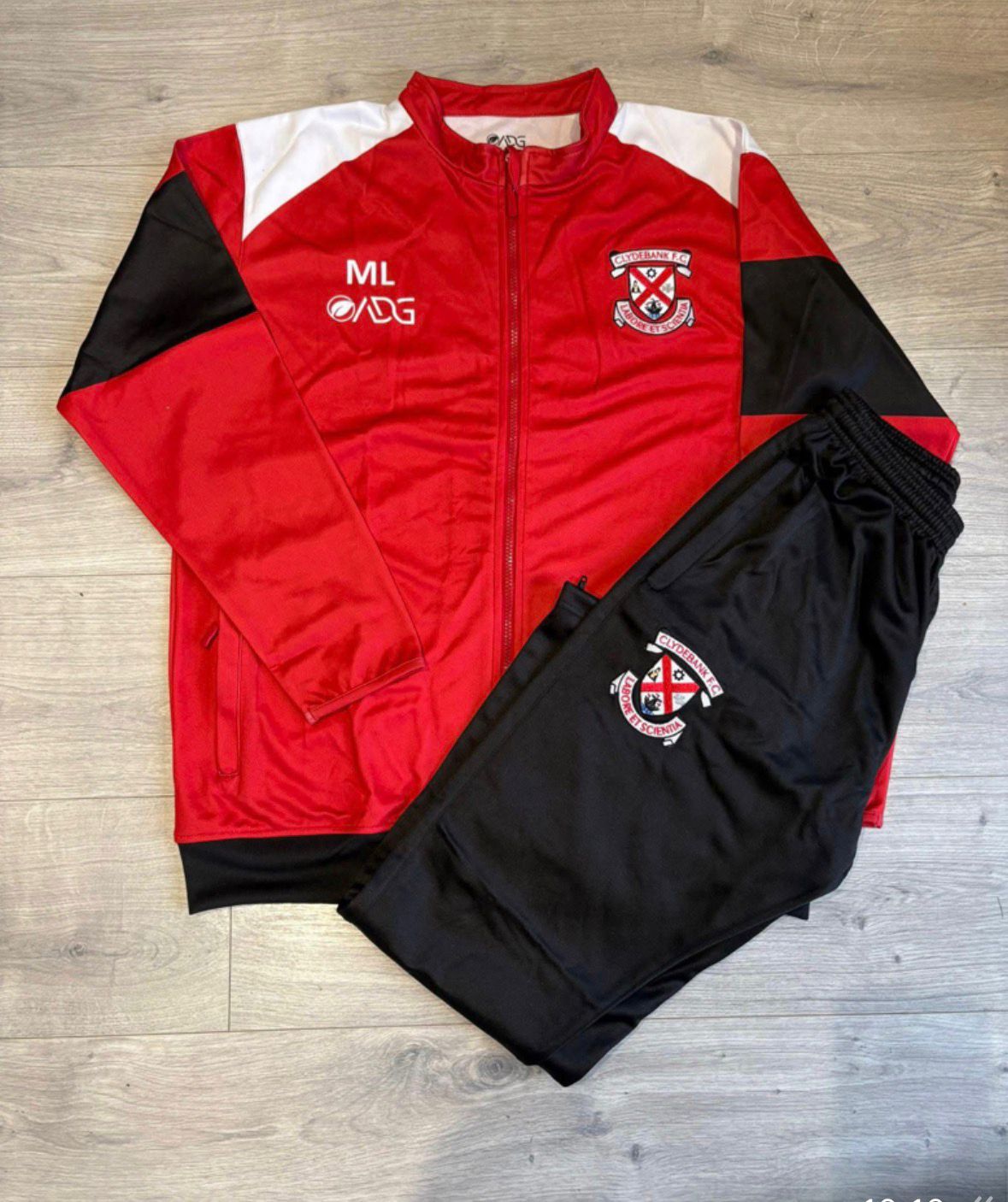 Campo Tracksuit - Red and black tracksuit with geometric design